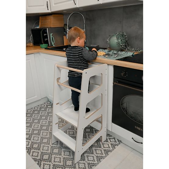 Sara Scandi Montessori learning tower - white