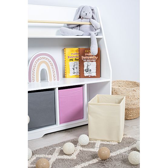 Montessori Bookshelf Dusty Pink - White