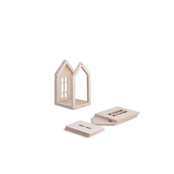 Magnetic Montessori wooden house - natural