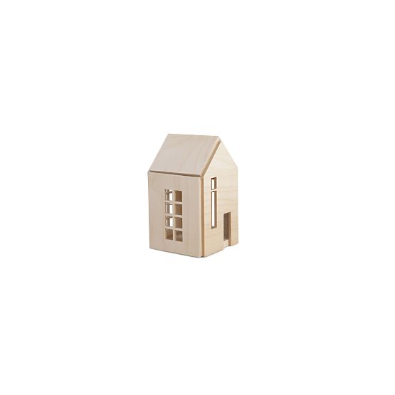 Magnetic Montessori wooden house - natural