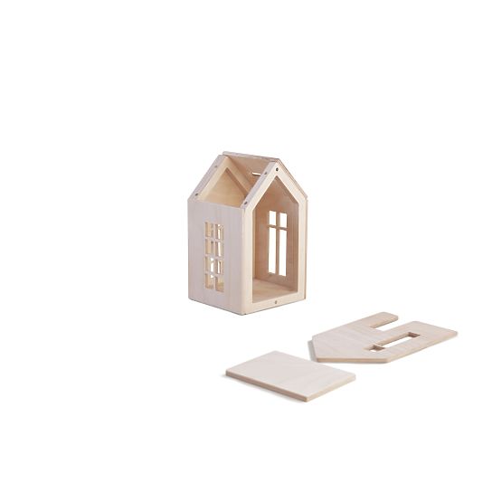 Magnetic Montessori wooden house - natural