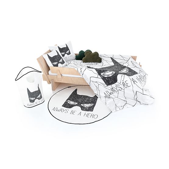 Mr. Little Fox Batman bed linen - Always be a hero - blanket: 135 x 200 cm pillow: 60 x 50 cm