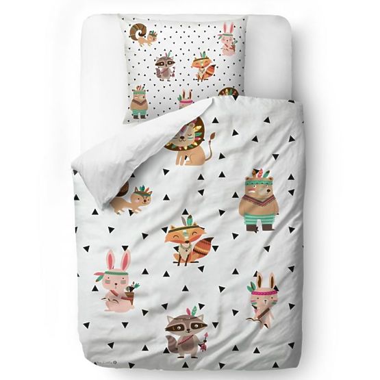 Mr. Little Fox Bed linen Indians - blanket: 135 x 200 cm pillow: 60 x 50 cm