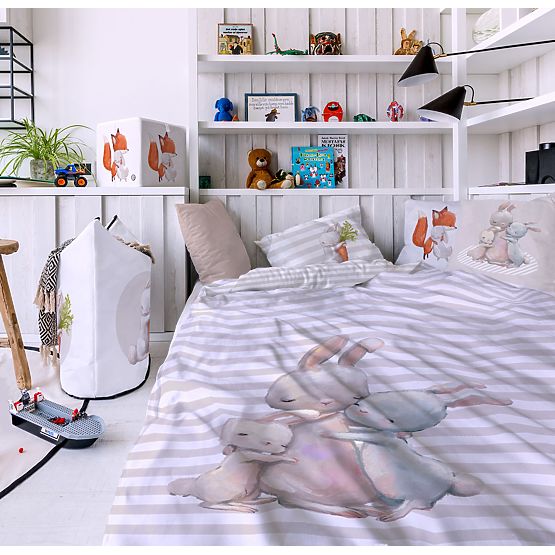 Mr. Little Fox Bedding Forest School - Bunnies - 100 x 130 cm + 60 x 40 cm