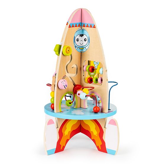 Multifunctional educational wooden rocket 8in1