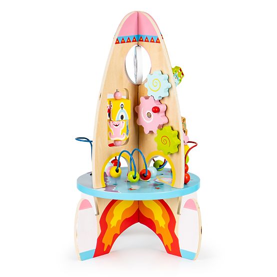 Multifunctional educational wooden rocket 8in1