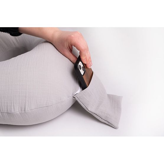 Muslin Nursing Pillow Heavens - Grey