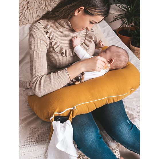 Muslin Adjustable Pillow Heavens - mustard