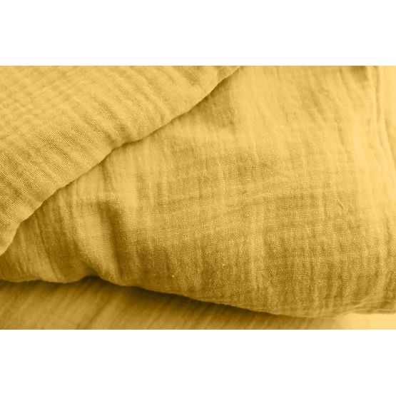 Muslin bed linen 140x200 cm + 70x90 cm mustard