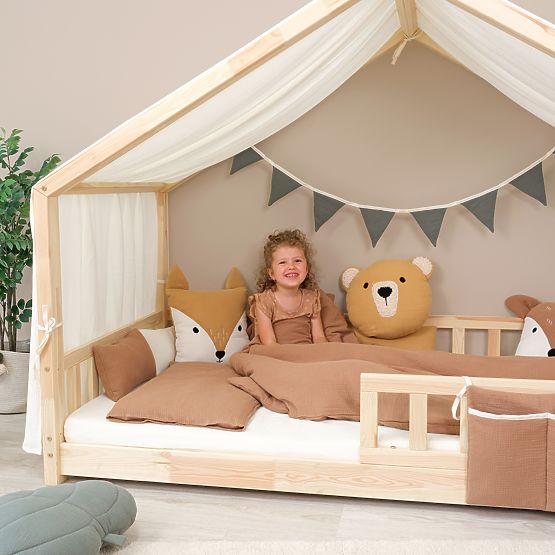 Muslin Bedding Ourbaby 135x100 + 40x60 cm - Toffee