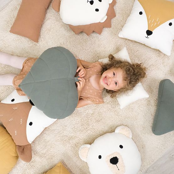 Muslin Pillow Ourbaby 38x35 cm - Hedgehog