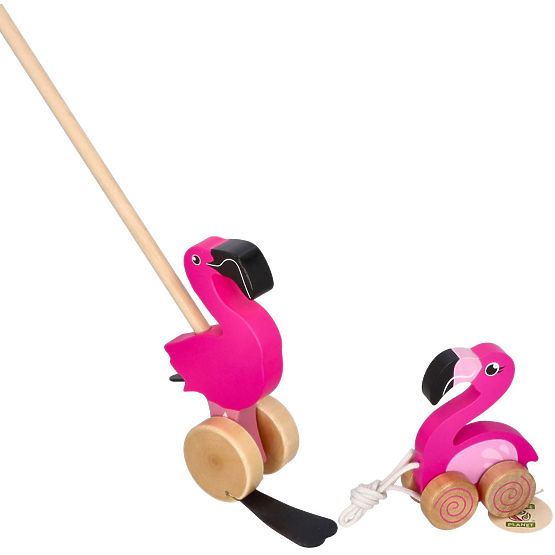 Nature Planet Flamingo Push Toy