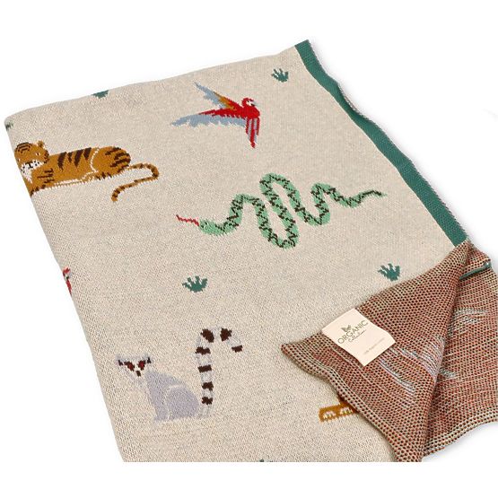 Nature Planet Organic Cotton Blanket Wild Animals