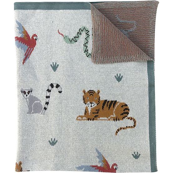 Nature Planet Organic Cotton Blanket Wild Animals