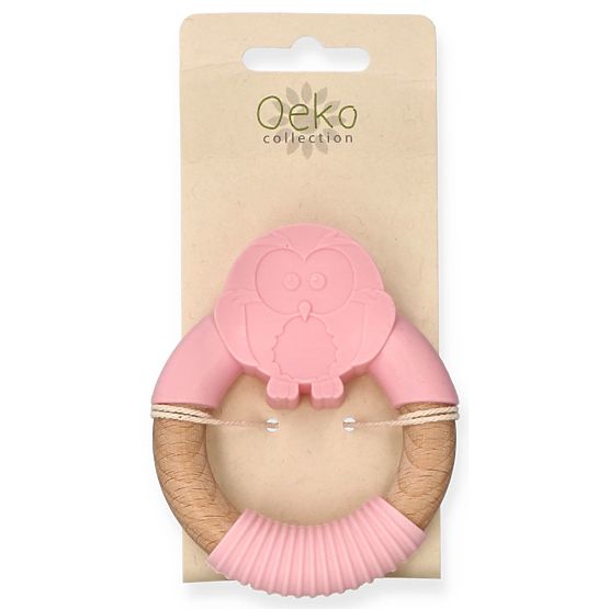 Nature Planet Silicone Teether Pink Owl