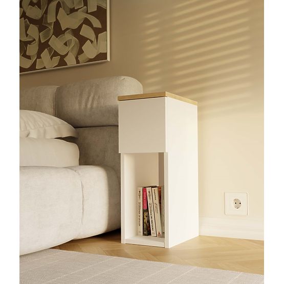 Nightstand GALAX 20/1S WHITE-ARTISAN