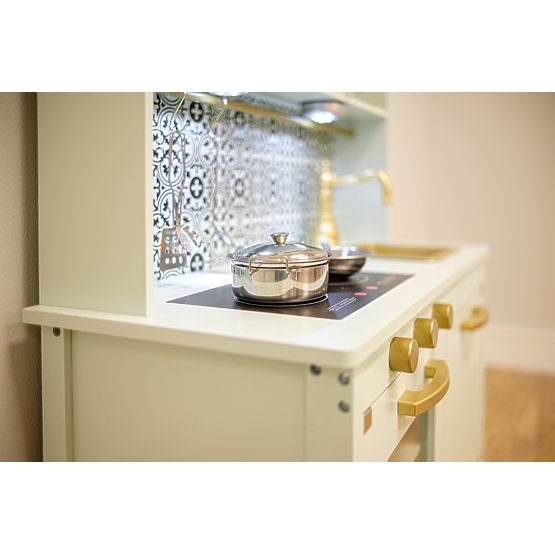 Nordic wooden kitchen with accessories