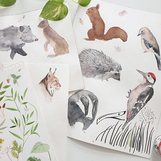 Nursing pillow life in forest