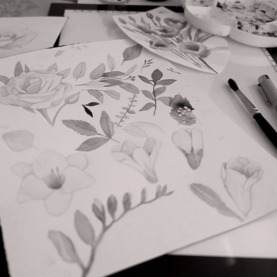 Nursing pillow Night flowers