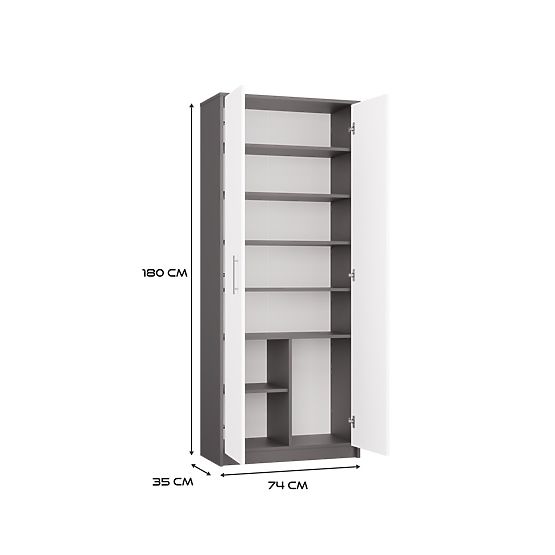 Oliv 2D Shelf ANTHRACITE WHITE