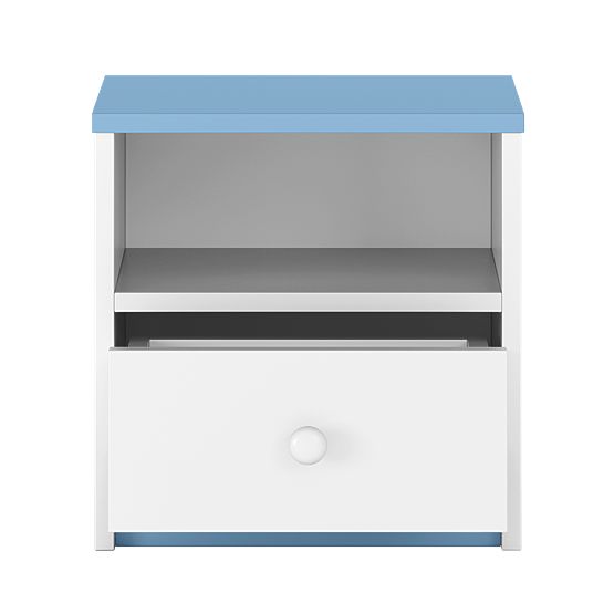 Ourbaby children's bedside table - blue-white