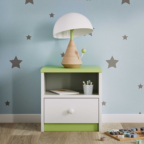 Ourbaby children nightstand - green-white