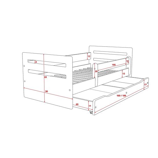 Ourbaby Children's Bed Tomi - Green
