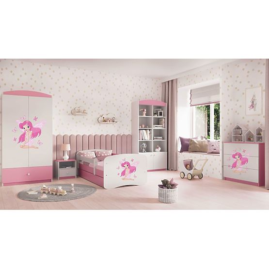 Children's Bed with Guardrail Ourbaby - Fairy Leonka