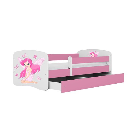 Children's Bed with Guardrail Ourbaby - Fairy Leonka