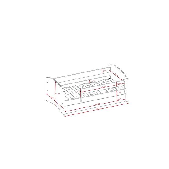 Children's Bed with Guardrail Ourbaby - Fire Truck - Blue