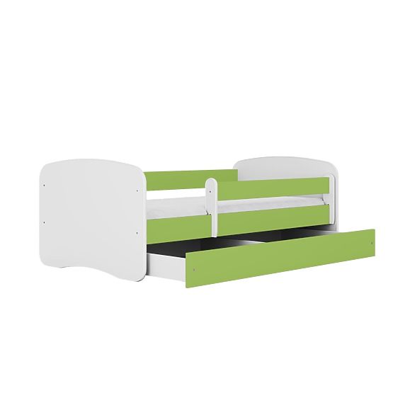 Children's Bed with Guardrail Ourbaby - Green and White