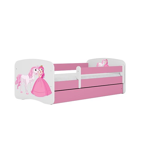 Children's Bed with Guardrail Ourbaby - Princess with Horse