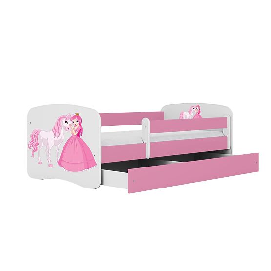 Children's Bed with Guardrail Ourbaby - Princess with Horse