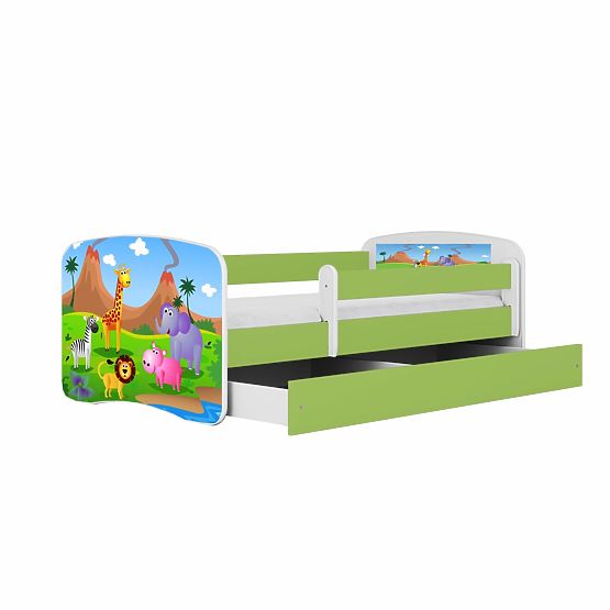 Children's Bed with Safety Rail Ourbaby - Safari