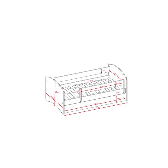 Children's Bed with Guardrail Ourbaby - White