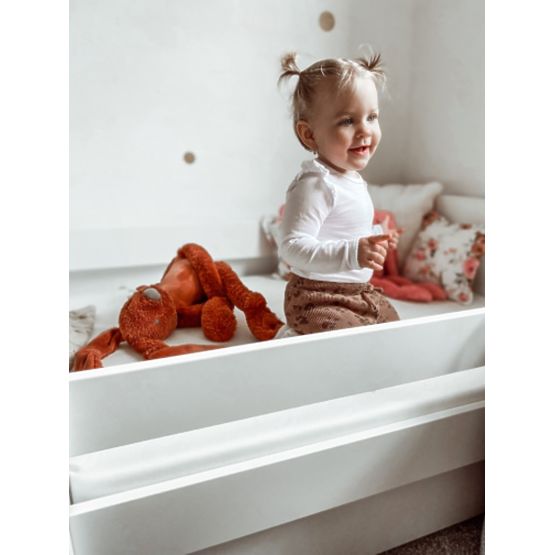 Children's Bed with Guardrail Ourbaby - White