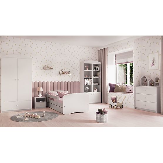 Children's Bed with Guardrail Ourbaby - White