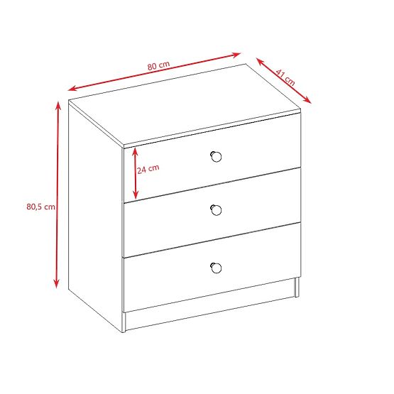 Ourbaby children's chest of drawers - white
