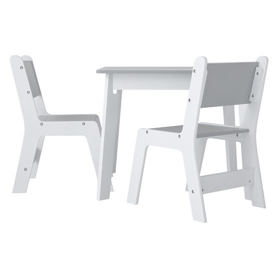 Ourbaby - Children's Table and Chairs - Gray-White
