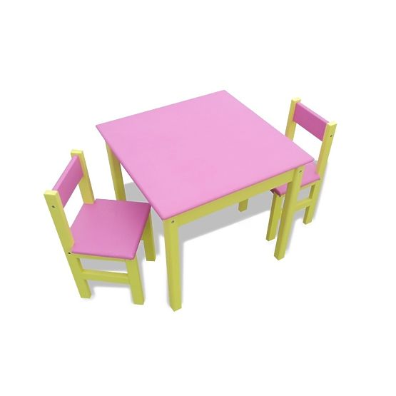 Ourbaby children's table with chairs - colorful