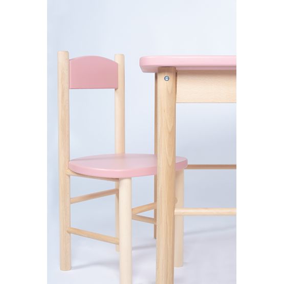 OURBABY Dusty Pink Table and Chair Set