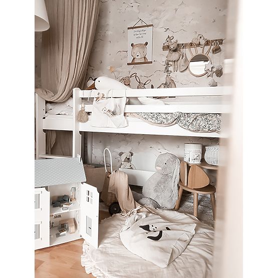 Children's Loft Bed Ourbaby Modo - White