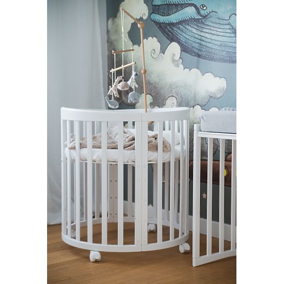 Oval Growing Crib Ruby 7-in-1 - White