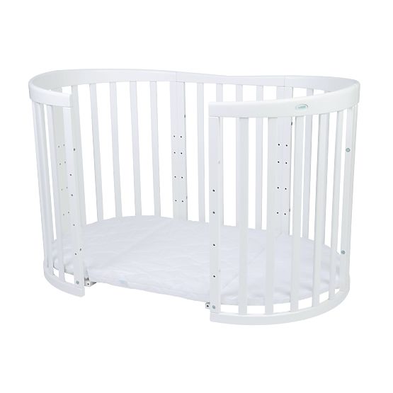 Oval Growing Crib Ruby 7-in-1 - White