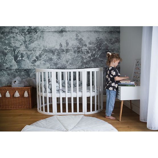 Oval Growing Crib Ruby 7-in-1 - White