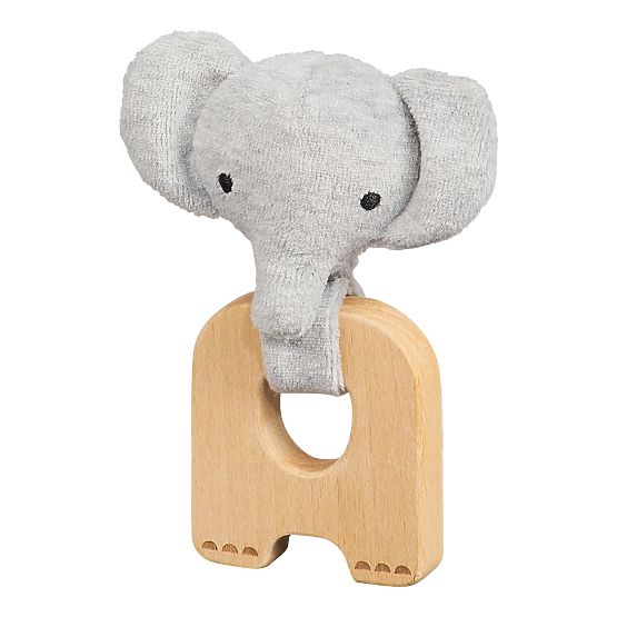 Petit Collage Elephant teether
