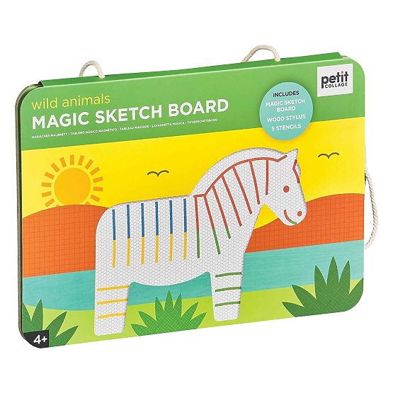 Petit Collage Magnetic drawing board wild animals