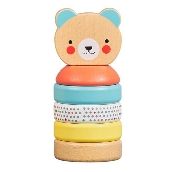 Petit Collage Wooden tower of teddy bears