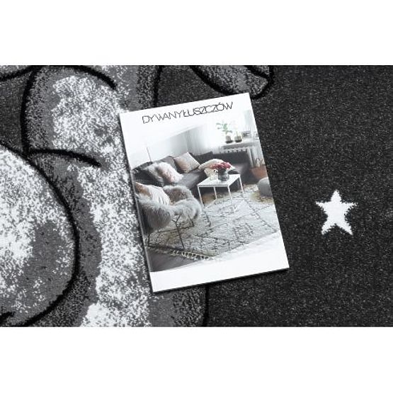 PETIT ELEPHANT CARPET WITH TRUNK, LITTLE ELEPHANT, STARS, gray