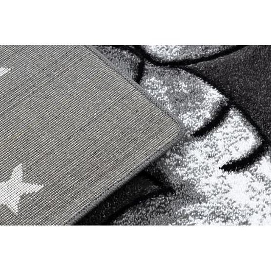 PETIT ELEPHANT CARPET WITH TRUNK, LITTLE ELEPHANT, STARS, gray